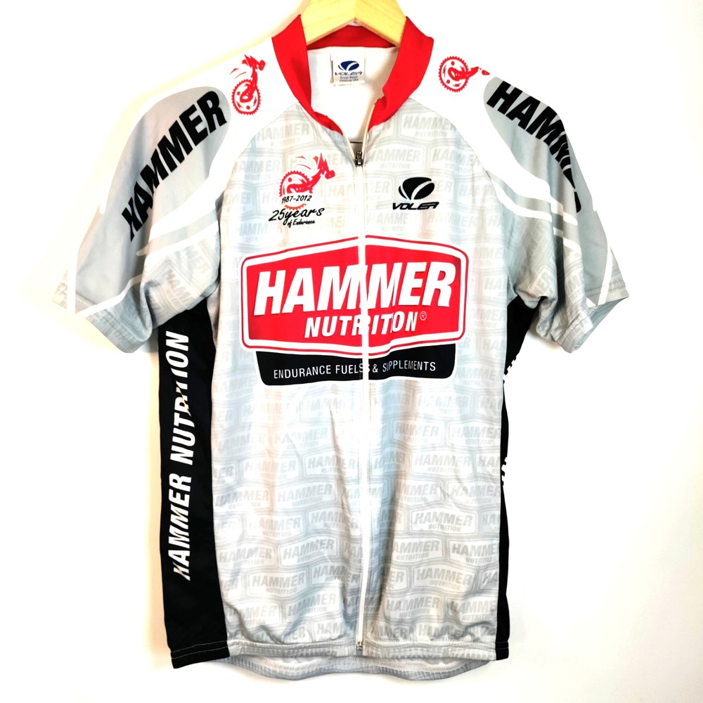 Voler Gray/Red XL‎ Hammer 25 Years Endurance 1/2 Zip Short Sleeve Cycling Jersey - Picture 2 of 11